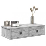 VidaXL Raft de perete cu sertare Gri Sonoma 60x28x15 cm Lemn prelucrat