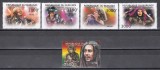 Burundi 2012 - Legendele muzicii - B.B. King, Stevie Ray Vaughan, Tina Turner, Cher, Bob Marley, Serie + Timbru din Colita, MNH