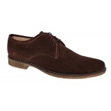 Pantofi barbati casual din piele naturala intoarsa maro PRAMFM