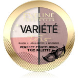 Eveline Cosmetics Vari&eacute;t&eacute; Trio Patela pentru conturul fetei 3 in 1 culoare 01 Light 10 g