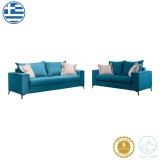 Cumpara ieftin Set 2 canapele cu 2 locuri Verona x2 Pako World Albastru 225x93x100 cm