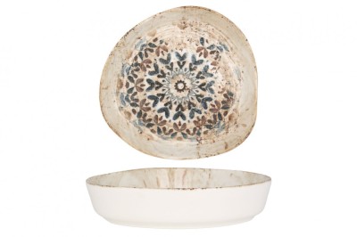 Rinart Farfurie ad&amp;acirc;ncă - Aztec - Porţelan - 21 cm (900cc) - set de 6 foto