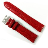 Cumpara ieftin Curea Piele Roșie Imprimeu Crocodil - 20mm