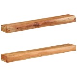 VidaXL Rafturi de perete 2 buc 100x17x8 cm Lemn masiv de salc&acirc;m