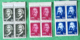 TIMBRE ROMANIA MNH LP539/1962-Mari anversari culturale -Bloc de 4 timbre, Nestampilat