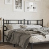 Cumpara ieftin Tăblie de pat metalică, negru, 180 cm