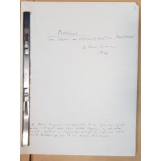 Manuscris Horia Lovinescu, &quot;O autobiografie&quot;, 1976
