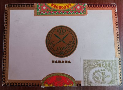 C11 7 - Cutie colectie - tabac / trabucuri - La Corona - Habana - Cuba foto