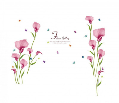 Sticker decorativ, Flori roz, 155 cm, 746STK foto