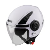 Casca open face Axxis model Metro S A1 alb lucios