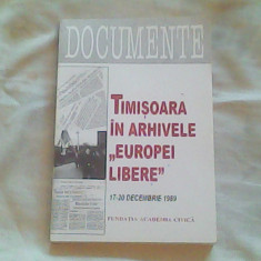 Timisoara in arhivele,,Europei libere''-17-20 Decembrie 1989-Miodrag Milin