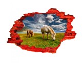 Cumpara ieftin Autocolant decorativ, Gaura in perete, Multicolor, 85 cm, 615STC-2, animale si pasari, Oem