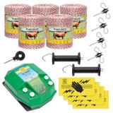 Pachet de bază gard electric 5000 m, 7,2&nbsp;Joule, pentru animale domestice, AgroElectro