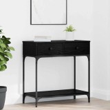 Masă consolă Stejar negru 75x34.5x75 cm Lemn prelucrat