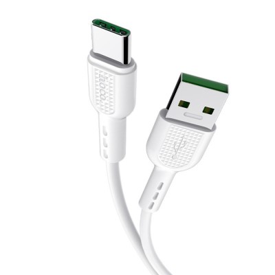 Cablu Date si Incarcare USB la USB Type-C HOCO X33 Surge, 5A, 1 m, Alb foto