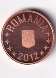Romania 5 Bani 2012 - Din set de monetarie, Alinierea medalie &uarr;&uarr;, 18.2 mm KM-190 UNC !!!