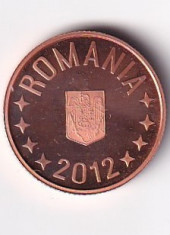 Romania 5 Bani 2012 - Proof, 18.2 mm KM-190 UNC !!! foto