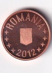 Romania 5 Bani 2012 - Din set de monetarie, Alinierea medalie &uarr;&uarr;, 18.2 mm KM-190 UNC !!!