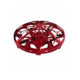 Mini drona EDAR&reg; model OZN, disc zburator cu senzori infrarosu, rosu