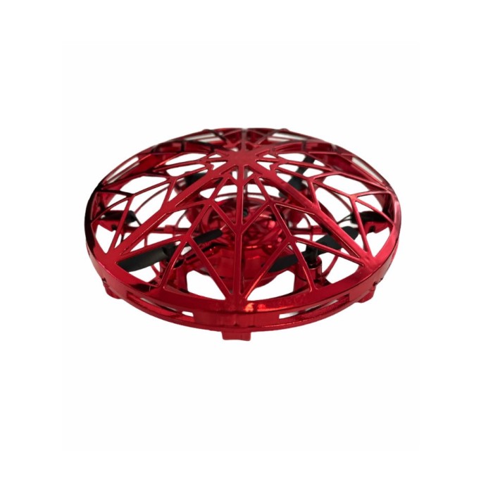 Mini drona EDAR&reg; model OZN, disc zburator cu senzori infrarosu, rosu