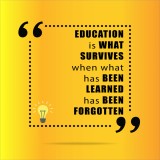 Sticker scoli, Education Quote - 125x125 cm
