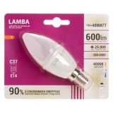 Bec LED E14 7W, C37, Alb Rece, 600 Lumeni, 25.000 Ore, 220-240V, CMCLASS