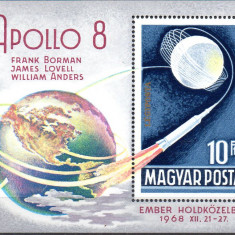 UNGARIA 1969, Cosmos, Apollo 8, serie neuzată, MNH