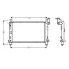 Radiator racire Chrysler Voyager, 10.1992-12.1995, Motorizare 3.0 V6 105kw, Heavy Dyty Benzina, tip climatizare cu/fara AC, cutie M/A, dimensiune 655
