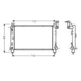 Radiator racire Chrysler Voyager, 10.1992-12.1995, Motorizare 3.0 V6 105kw, Heavy Dyty Benzina, tip climatizare cu/fara AC, cutie M/A, dimensiune 655
