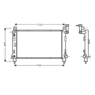 Radiator racire Chrysler Voyager, 10.1992-12.1995, Motorizare 3.0 V6 105kw, Heavy Dyty Benzina, tip climatizare cu/fara AC, cutie M/A, dimensiune 655 foto