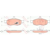 Set placute frana Trw GDB1107, parte montare : Punte fata