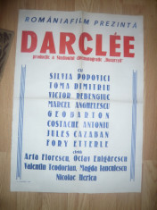 Afis Film - Darclee - 1961 regie M.Iacob , cu Silvia Popovici , ,dim.= 50x70cm foto