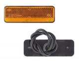 Lampa pozitie gabarit 12/24V dreptunghiulara cu LED portocalie, adancime 12 mm, inaltime 35 mm, latime 102 mm, fixare cu holsurub