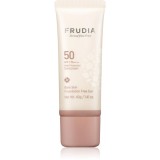 Frudia Sun Bare Skin Foundation fluid protector cu minerale pentru fata pentru uniformizarea nuantei tenului SPF 50 40 g