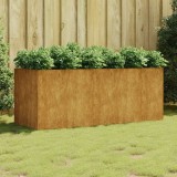 VidaXL Strat &icirc;nălțat de grădină, 200x80x80 cm, oțel corten