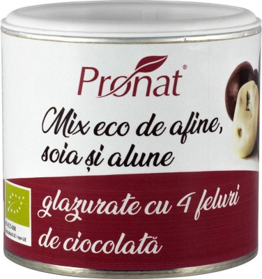 Mix Bio de Afine Soia si Alune In 4 Feluri de Ciocolata Pronat 130gr foto