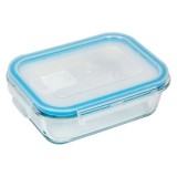 Caserola alimente cu capac dreptunghiulara din sticla termorezistenta Polux 1000ml