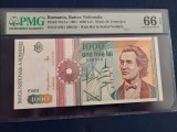 1.000lei din 1991 serie cu punct PMG66EPQ