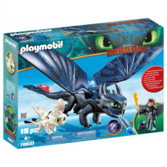 Set de Constructie Playmobil Hiccup, Toothless si Pui de Dragon foto