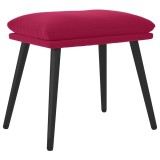 Cumpara ieftin Taburet, rosu vin, 45x29,5x35 cm, catifea