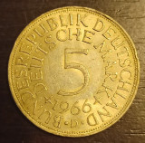 Moneda Germania - 5 Deutsche Mark 1966 - D