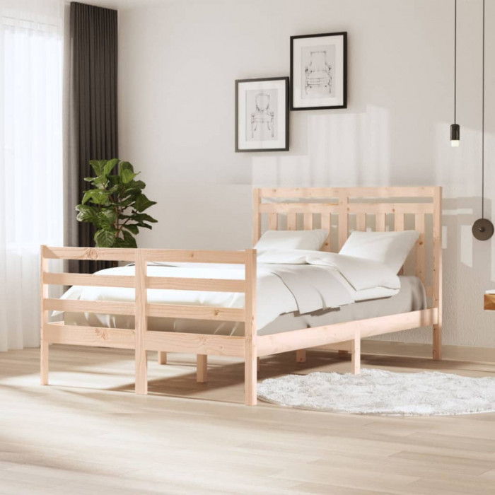 Cadru de pat, 120x200 cm, lemn masiv GartenMobel Dekor