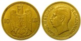 Q589 MONEDA 10 LEI 1930 CAROL II monetaria PARIS APROAPE NECIRCULATA aUNC piesa de colectie, Bronz-Aluminiu