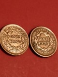 One 1 cent 1841 (2 variante) USA (aUNC) [poze]. Discount de 10 % pt achizitii de 1.000 lei; 15% pt achizitii de 1.500 lei., America de Nord