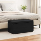 vidaXL Taburet Negru Piele ecologică și lemn stratificat 876786