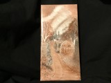 Arta / decor / design - Placa de faianta pictata manual semnata anul 1983 !