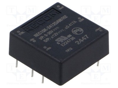 Convertor DC/DC 10W 9-36V la 12V/-12V RECOM REC10K-AW foto