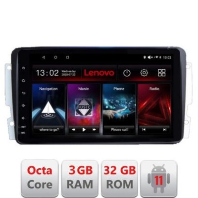 Navigatie Mercedes C 2001-2004 CLK G D-171 Octa Core cu Android Radio Bluetooth Internet GPS WIFI DSP 3+32 GB LENOVO LITE CarStore Technology foto