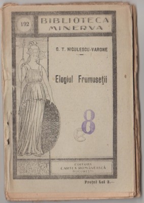 G.T. Niculescu-Varone - Elogiul frumusetii foto