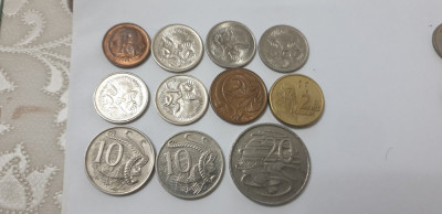 monede australia 11 buc. foto
